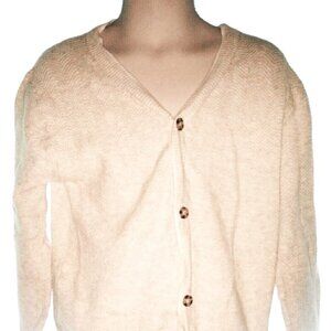 Cherokee unisex taupe button-down sweater cardigan